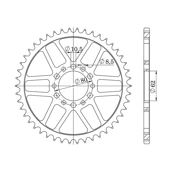 SGR CORONA S AC P520-D46 PARA YAMAHA SR 250 1996