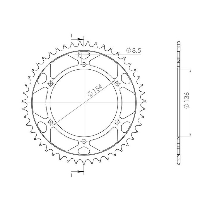 SGR COURONNE S AC P520-D47 POUR BMW G650 XCHALLENGE 07-10