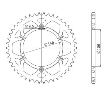 SGR CORONA S AC P520-D48 SUZUKI RM 250 99 00