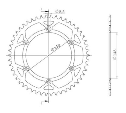 SGR COURONNE S AC P520-D48 SUZUKI TSX LC 250 85 90