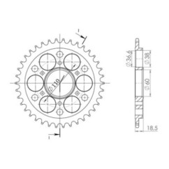 SGR CORONA S AC P525-D38 DUCATI 1098 S R 07-08