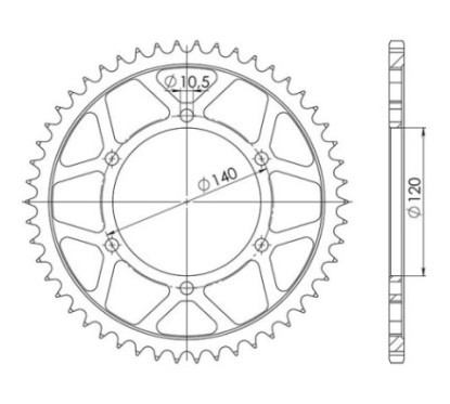 SGR CORONA S AC P525-D38 KAWASAKI ZR7 99-03