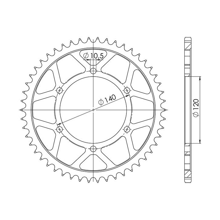 SGR CROWN S AC P525-D38 FOR KAWASAKI ZR7 99-03