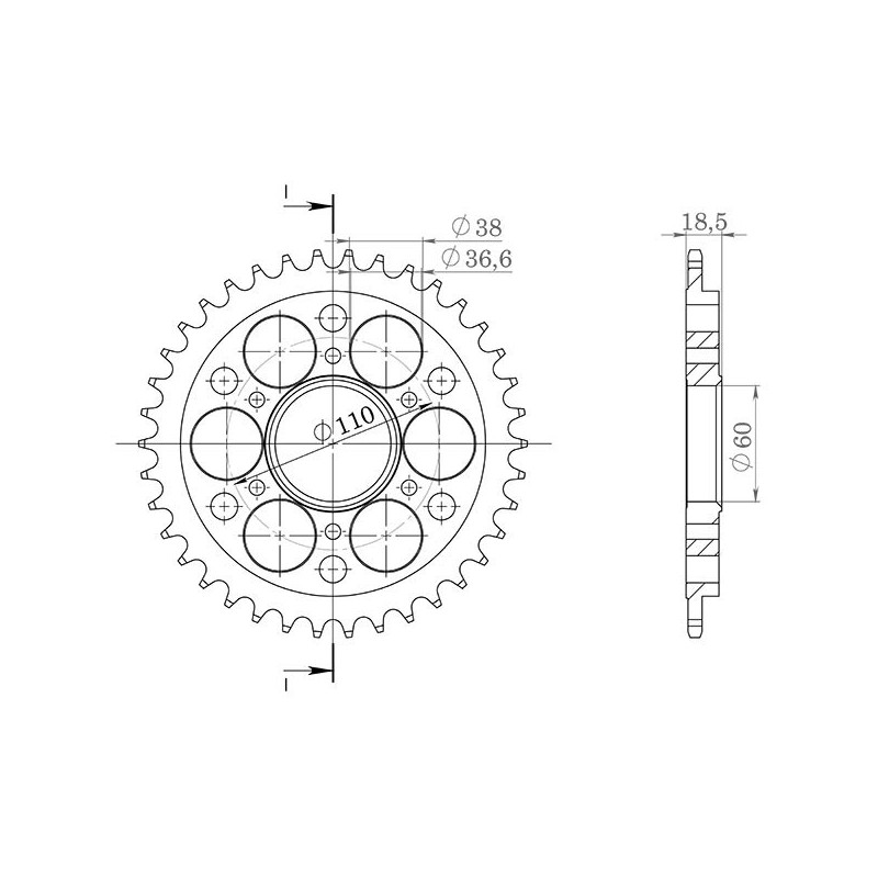 SGR COURONNE S AC P525-D39 DUCATI PANIGALE ABS 1199 12-14