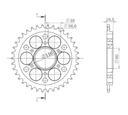 SGR COURONNE S AC P525-D39 DUCATI PANIGALE ABS 1199 12-14