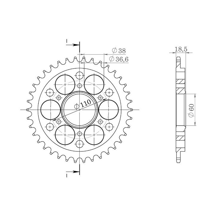 SGR CORONA S AC P525-D39 PARA DUCATI PANIGALE/ABS 1199 12-14