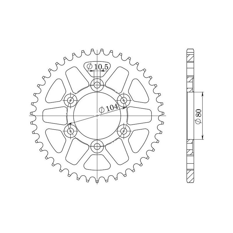 SGR COURONNE S AC P525-D39 KAWASAKI ZX-10R 04 05