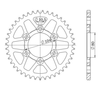 SGR CORONA S AC P525-D39 KAWASAKI ZX-10R 04 05