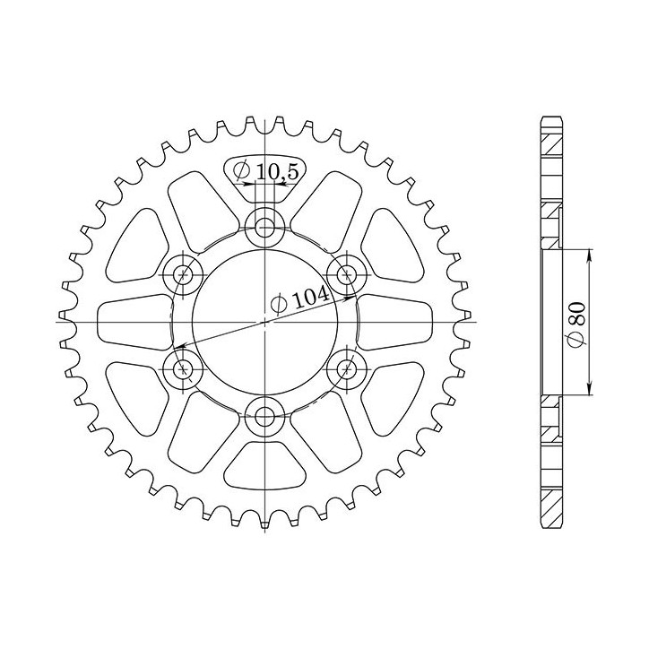 SGR COURONNE S AC P525-D39 POUR KAWASAKI ZX-10R 04/05