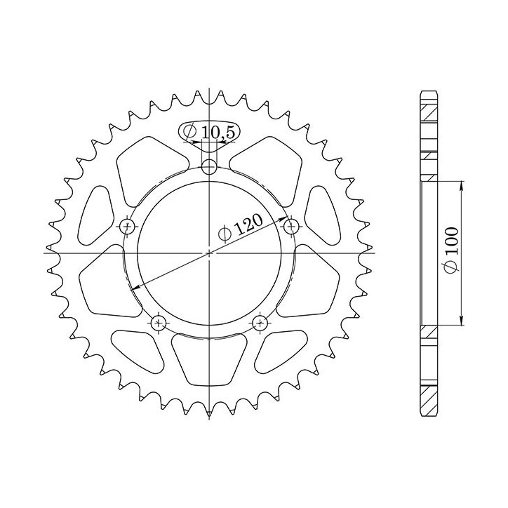 SGR CROWN S AC P525-D40 FOR APRILIA RSV4 R/FACTORY 1000 09/10