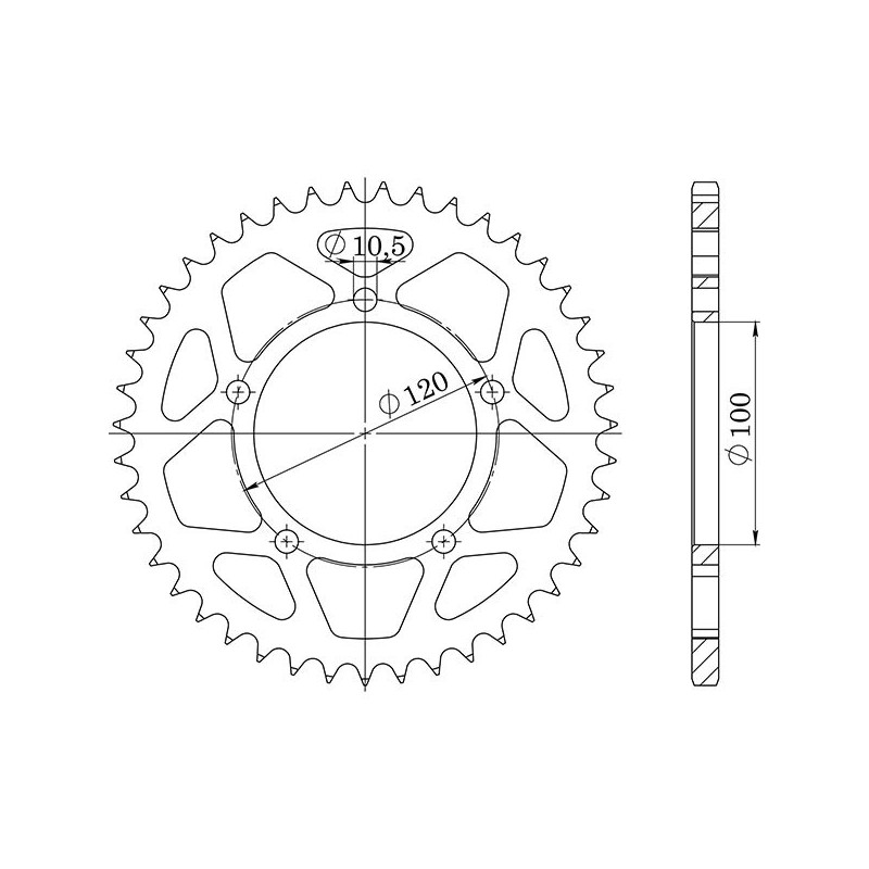 SGR CROWN S AC P525-D40 APRILIA TUONO V4 E5 21 23