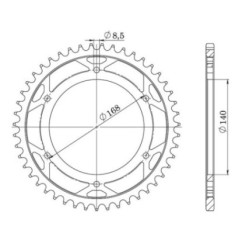 SGR CORONA S AC P525-D41 BMW F GS 650 2008