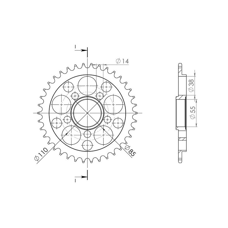 SGR COURONNE S AC P525-D41 DUCATI HYPERMOTARD 796 10 12