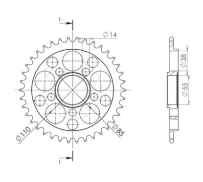 SGR COURONNE S AC P525-D41 DUCATI HYPERMOTARD 796 10 12