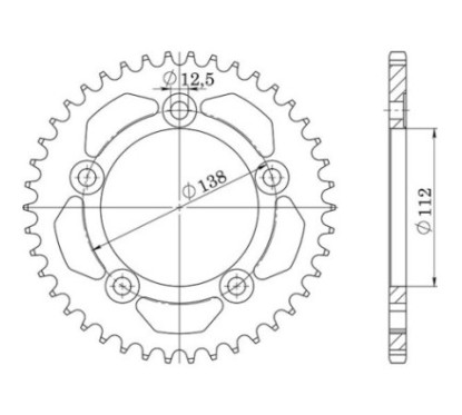 SGR COURONNE S AC P525-D41 HONDA CBF ABS 500 04 06