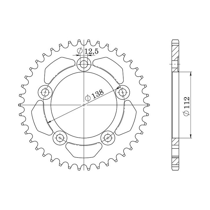 SGR CORONA S AC P525-D41 PARA HONDA CBF ABS/500 04/06