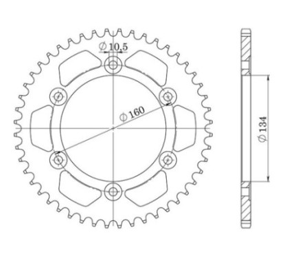 SGR CORONA S AC P525-D41 HONDA CBR600 RR ABS 07-12