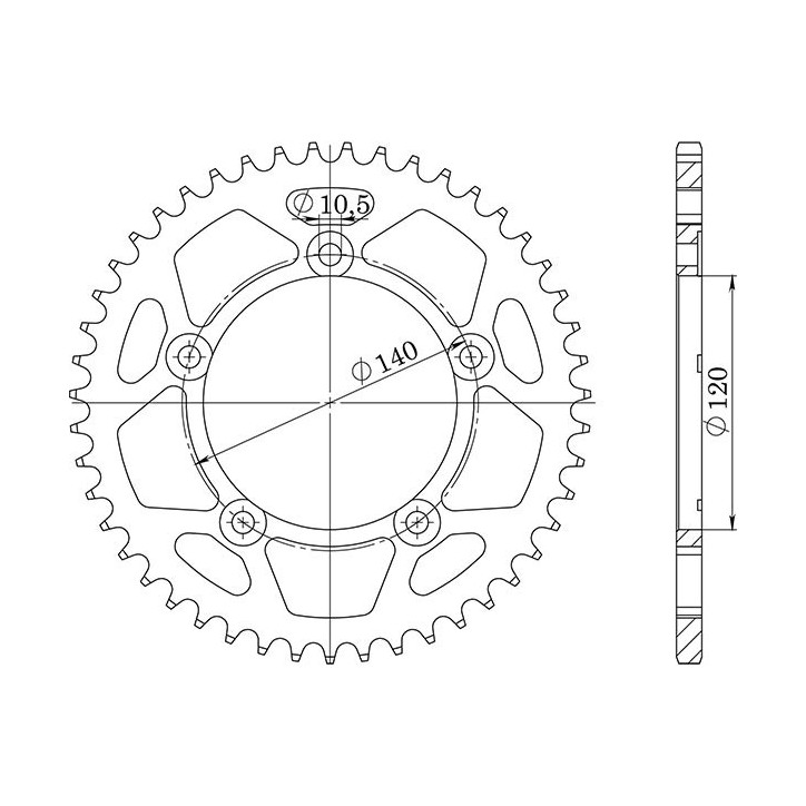 SGR CROWN S AC P525-D42 FOR SUZUKI GSR ABS/750 11/16