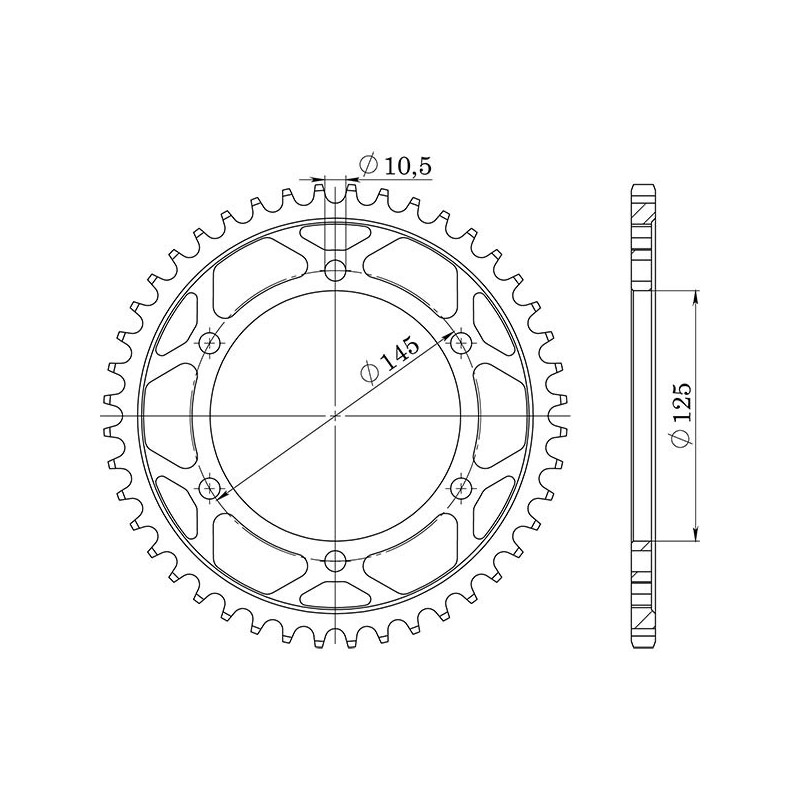 SGR COURONNE S AC P525-D42 YAMAHA TDM 850 96 98