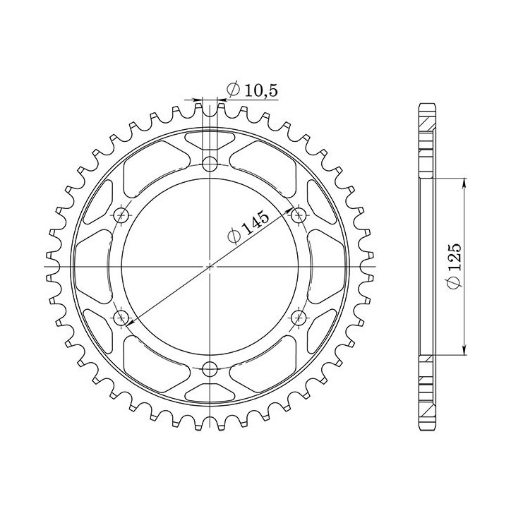 SGR CORONA S AC P525-D42 PARA YAMAHA TDM 850 96/98