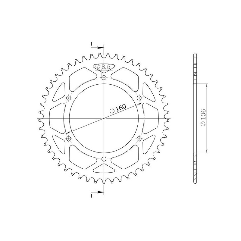 SGR COURONNE S AC P525-D43 APRILIA RST FUTURA 1000 01 04