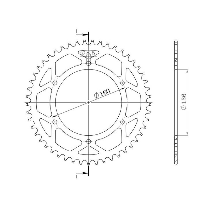 SGR CORONA S AC P525-D43 PER APRILIA RST FUTURA 1000 01/04