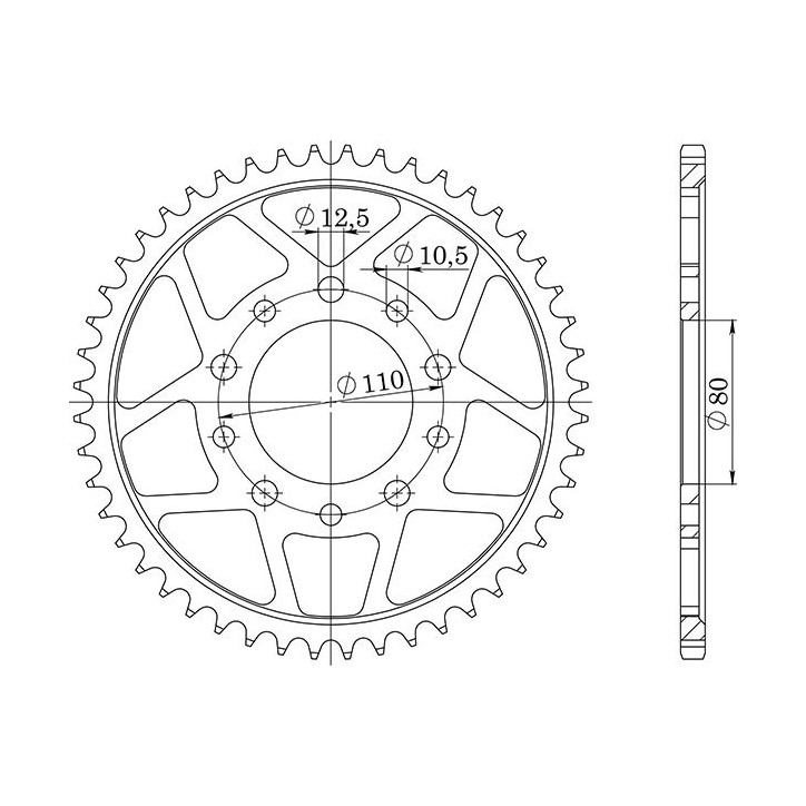 SGR COURONNE S AC P525-D43 POUR HONDA CBR RR 400 90-94