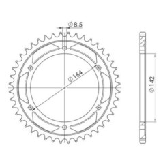 SGR COURONNE S AC P525-D44 HYOSUNG GT COMET S 650 05 08