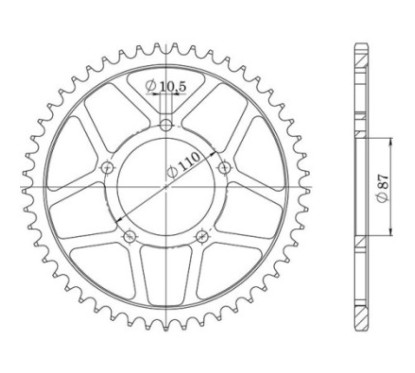 SGR CORONA S AC P525-D44 SUZUKI SV S 650 99-02