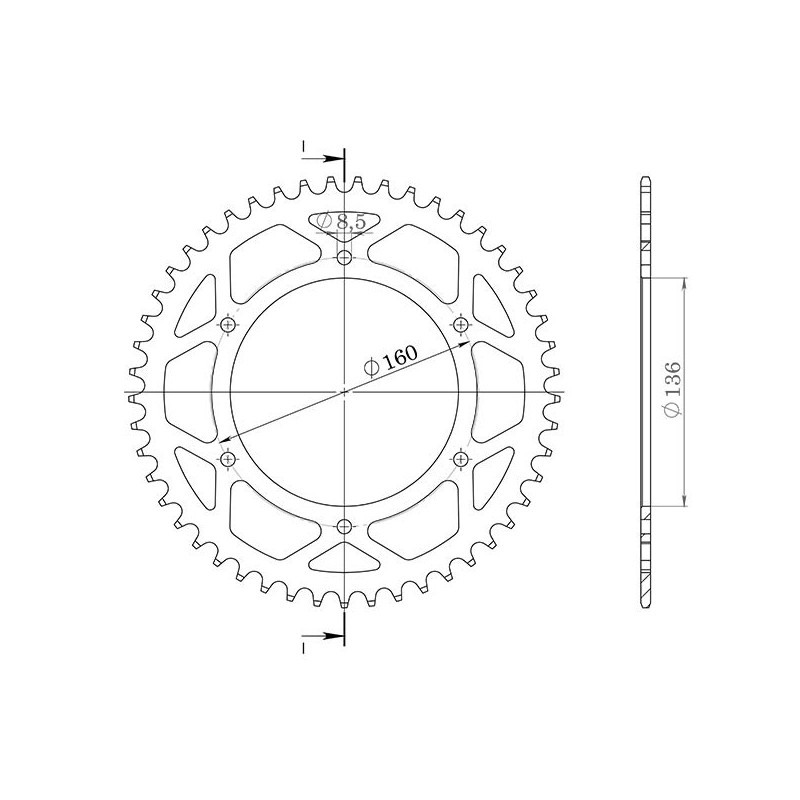 SGR COURONNE S AC P525-D45 APRILIA ETV CAPONORD ABS 1000 01-08