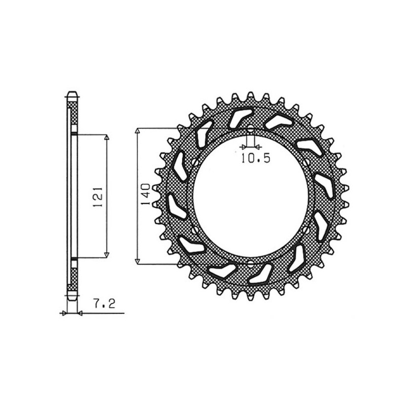 SGR COURONNE S AC P525-D45 CAGIVA RAPTOR 650 01 07