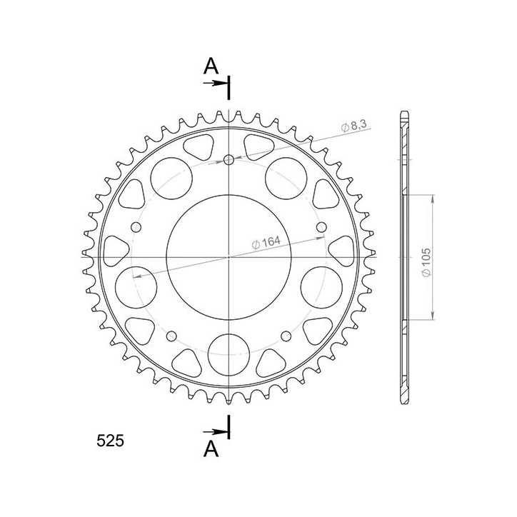 SGR CORONA S AC P525-D47 PARA APRILIA SRV/ATC ABS 850 12/16