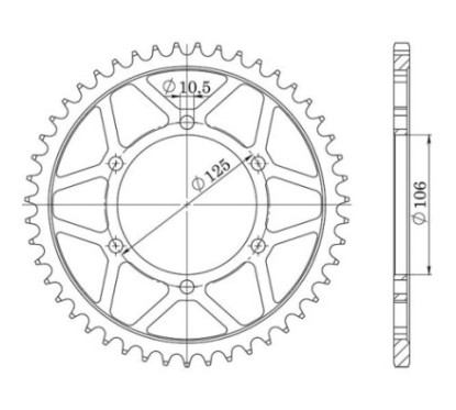 SGR COURONNE S AC P525-D47 TRIUMPH DAYTONA 675 06 12