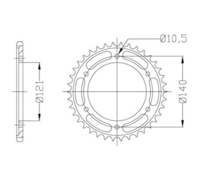 SGR CROWN S AC P530-D40 CAGIVA RAPTOR 1000 00 05