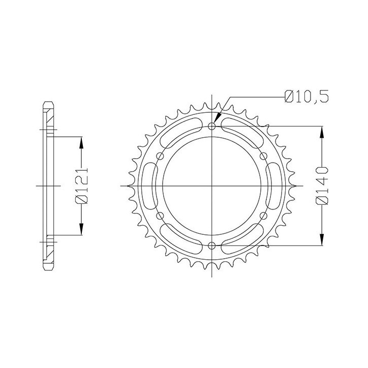 SGR COURONNE S AC P530-D40 POUR CAGIVA RAPTOR 1000 00/05