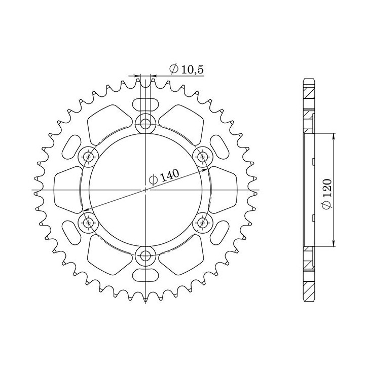 SGR CORONA S AC P530-D40 PARA KAWASAKI VULCAN C7E DRIFTER 800 99/01