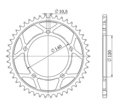 SGR CORONA S AC P530-D40 SUZUKI SV 1000 03 07