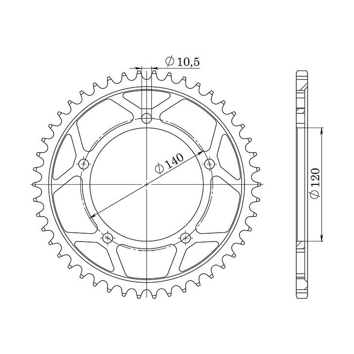 SGR CORONA S AC P530-D40 PARA SUZUKI SV 1000 03/07