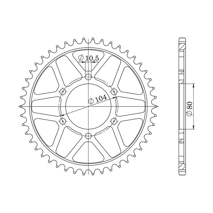 SGR COURONNE S AC P530-D41 POUR KAWASAKI ZX-9R 98/01