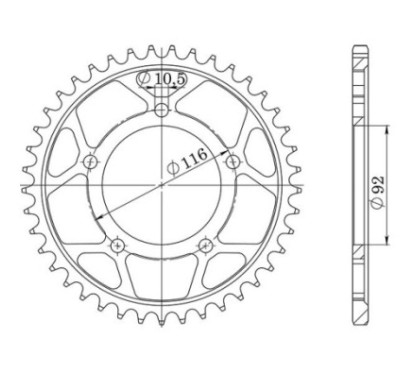 SGR COURONNE S AC P530-D41 KAWASAKI ZZR1400 ABS 06 11