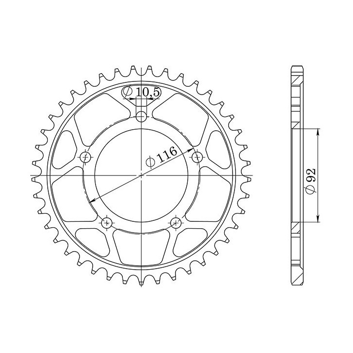 SGR COURONNE S AC P530-D41 POUR KAWASAKI ZZR1400/ABS 06/11