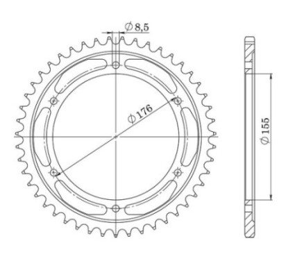 SGR CORONA S AC P530-D42 TRIUMPH SPEED TRIPLE 1050 05 10