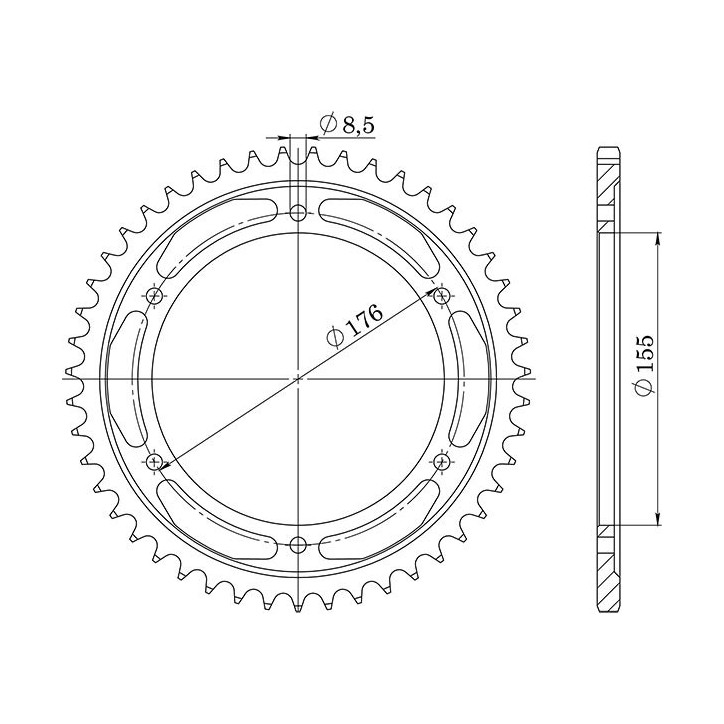 SGR CORONA S AC P530-D42 PER TRIUMPH SPEED TRIPLE 1050 05/10