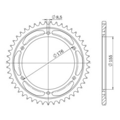 SGR COURONNE S AC P530-D42 TRIUMPH SPEED TRIPLE 955 02 04