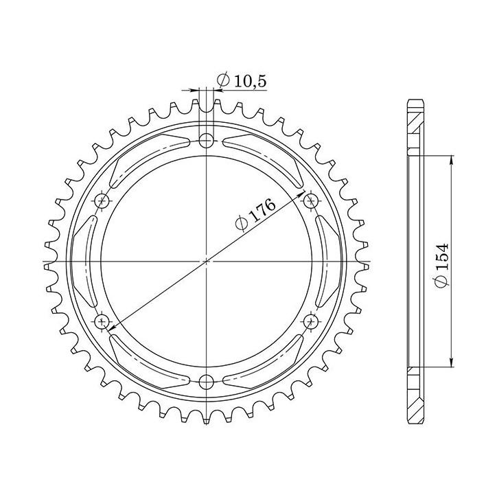 SGR COURONNE S AC P530-D43 POUR HONDA VFR