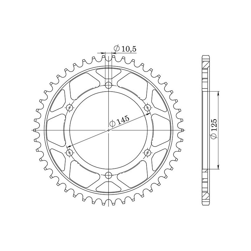 SGR COURONNE S AC P530-D43 YAMAHA FZ FZ GENESIS 750 87-88