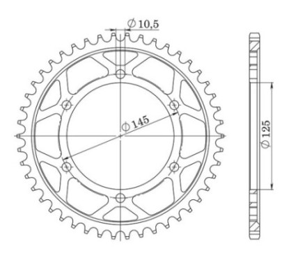 SGR CORONA S AC P530-D43 YAMAHA FZ FZ GENESIS 750 87-88