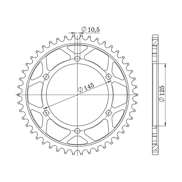 SGR CORONA S AC P530-D43 PARA YAMAHA FZ/FZ GENESIS 750 87-88