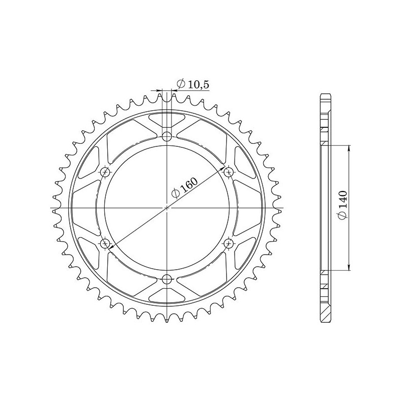 SGR CORONA S AC P530-D44 KAWASAKI ZZR1100 96 99