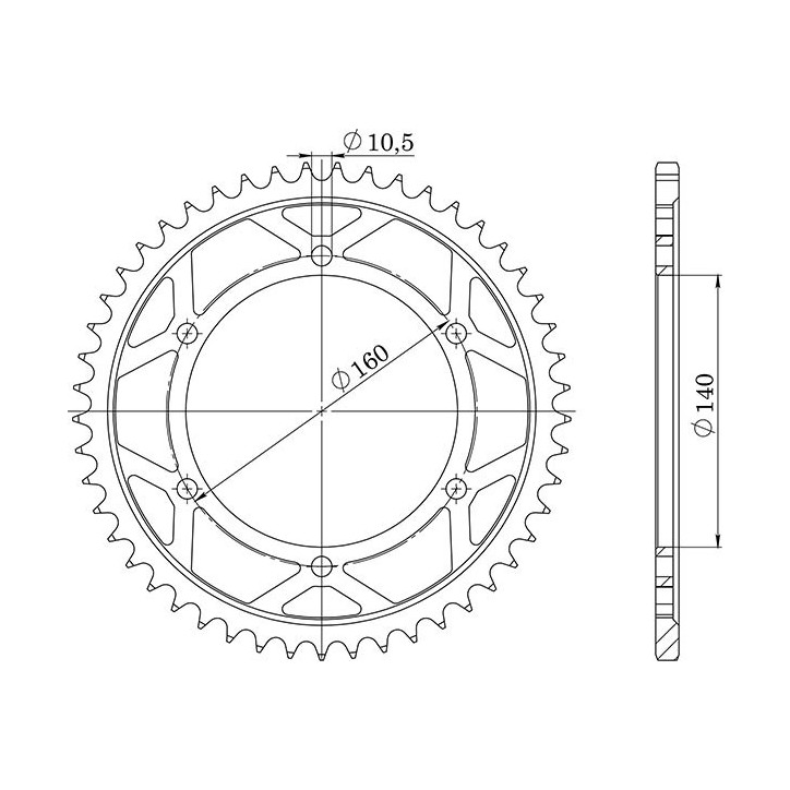 SGR CORONA S AC P530-D44 PARA KAWASAKI ZZR1100 96/99